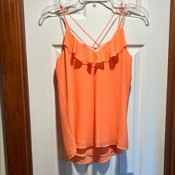 Tangerine Ruffle Strap Top - Picture 2 of 3